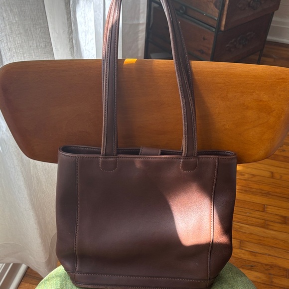 Coach Handbags - Coach Dark Brown Leather Tote